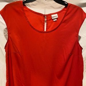 Cap sleeve orange blouse